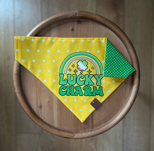 Lucky Charm 1 / LAST CHANCE / Reversible / Over-the-Collar / Pet Bandana / CLEARANCE