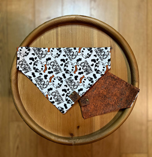 Moo I Mean Boo / Reversible / Over-the-Collar / Pet Bandana