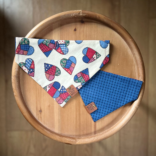 Piece of My Heart / LAST CHANCE / Reversible / Over-the-Collar / Pet Bandana / CLEARANCE