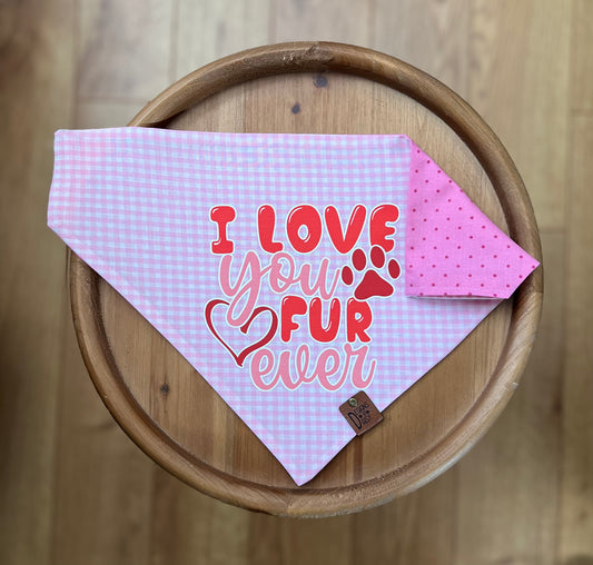 Polka Dot Love You / LAST CHANCE / Reversible / Over-the-Collar / Pet Bandana / CLEARANCE