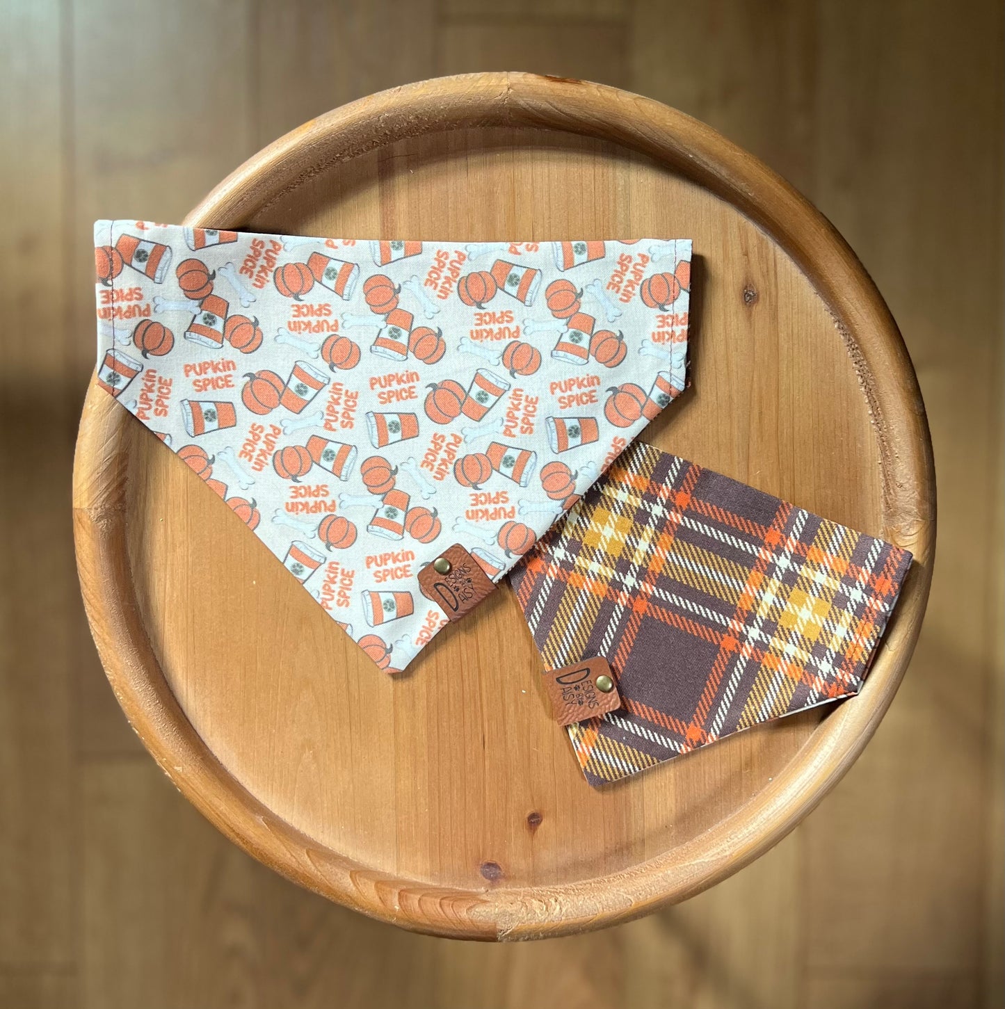 Pumpkin Spice / LAST CHANCE / Reversible / Over-the-Collar / Pet Bandana
