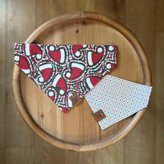 Santa's Hat / LAST CHANCE / Reversible / Over-the-Collar / Pet Bandana