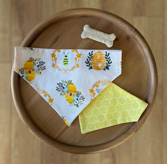 Save More Bees / Reversible / Over-the-Collar / Pet Bandana