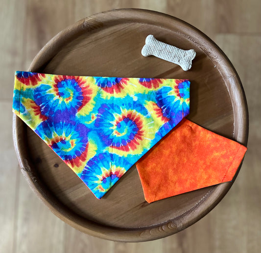 Spirals in Color / Reversible / Over-the-Collar / Pet Bandana