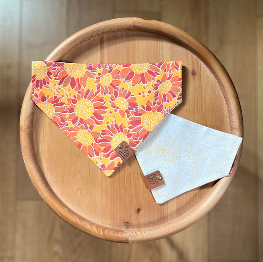 Sunflower Patch / Reversible / Over-the-Collar / Pet Bandana