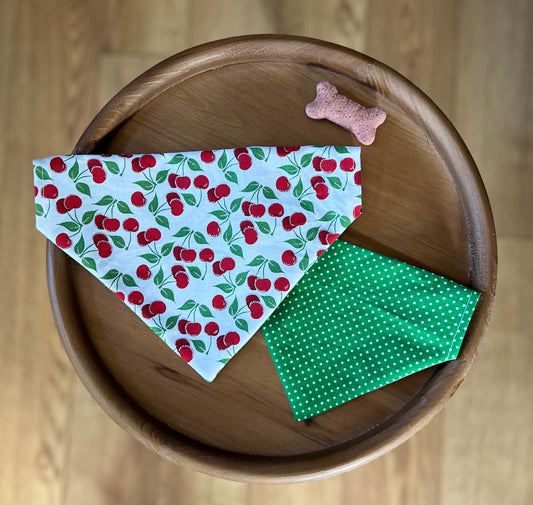 Very Cherry / Reversible / Over-the-Collar / Pet Bandana