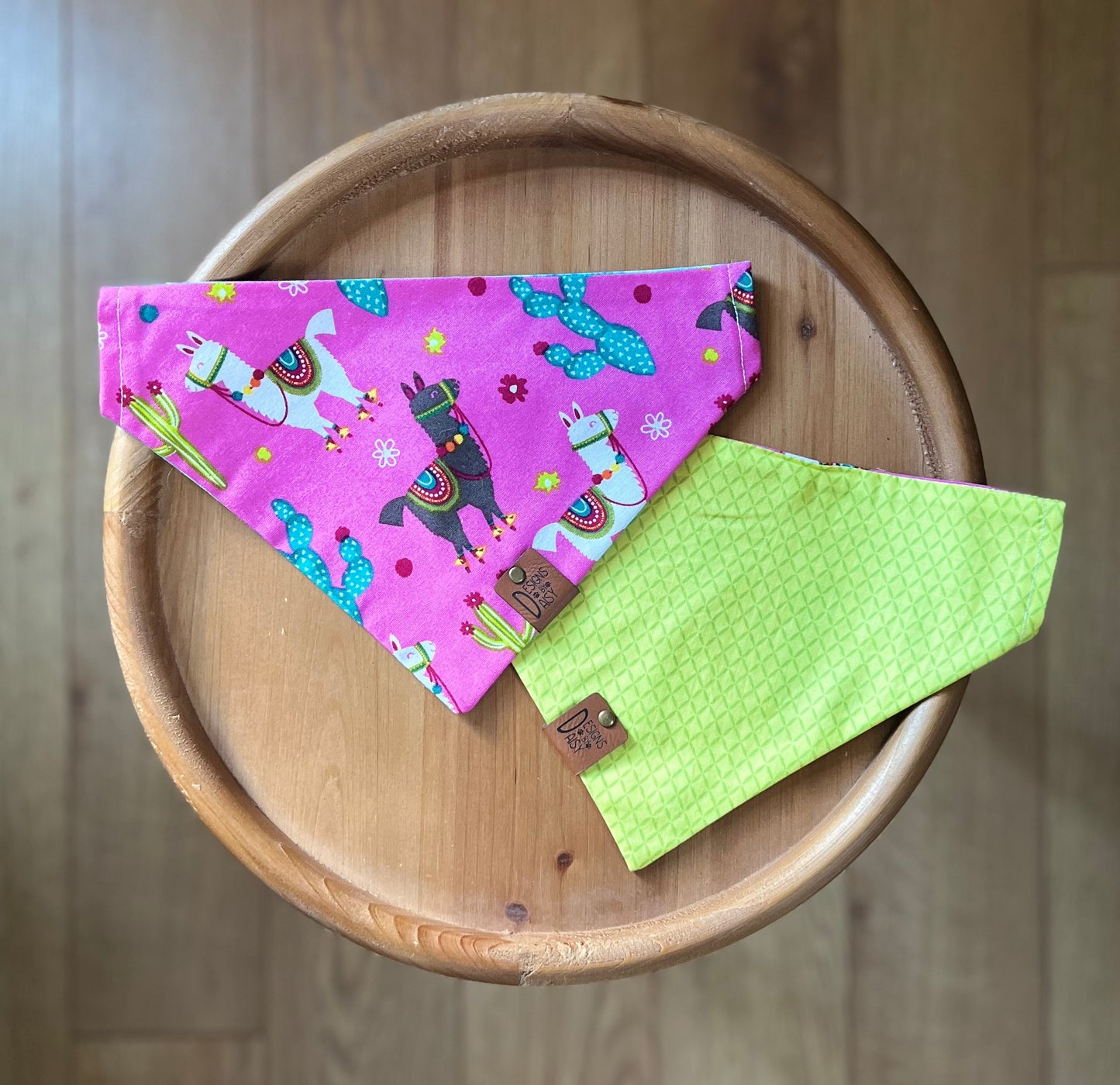 Yellow Llama Drama / LAST CHANCE / Reversible / Over-the-Collar / Pet Bandana / CLEARANCE